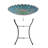 Triton 18" Outdoor Solar Glass Flower Mosaic Birdbath with LED Lights