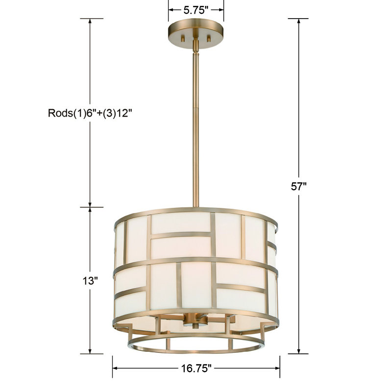 Danielson 4 - Light Chandelier, Gold