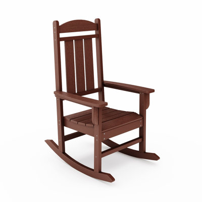 Chaise berçante traditionnelle Pecan - Bois en polyéthylène Hdpe classique
