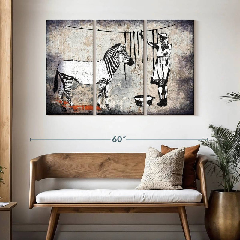 Brampt Zebra Stripes Cleaning, 32" H x 50" W
