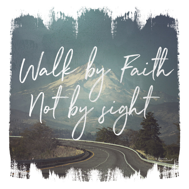 Wild Wishes III Walk By Faith by Laura Marshall - Wrapped Canvas Print, 30cm H x 30cm W x 3.8cm D