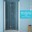 Porte de douche en verre trempé pliable en nickel brossé de l 36 po x H 72 po Nickel brossé, écoénergétique et réglable
