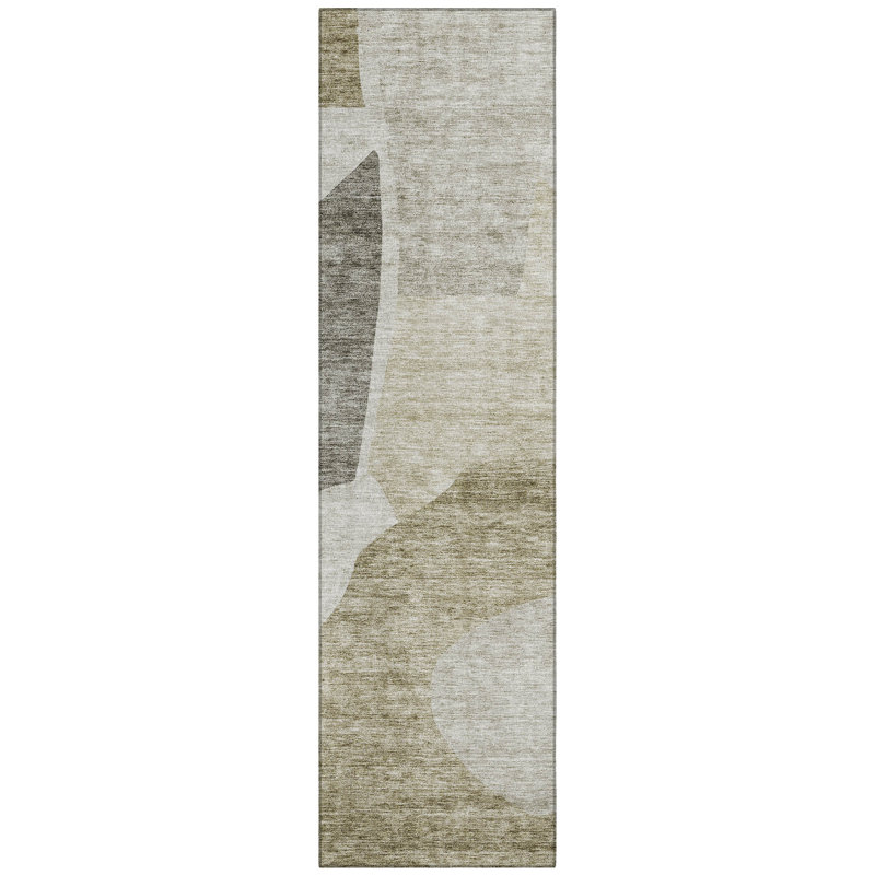 Cheridyn Washable Abstract Indoor / Outdoor Rug, Runner 2'3" x 7'6"