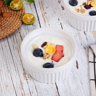 Sangdo Round Ceramic 8 Piece Ramekin / Soufflé Dish Bakeware Set