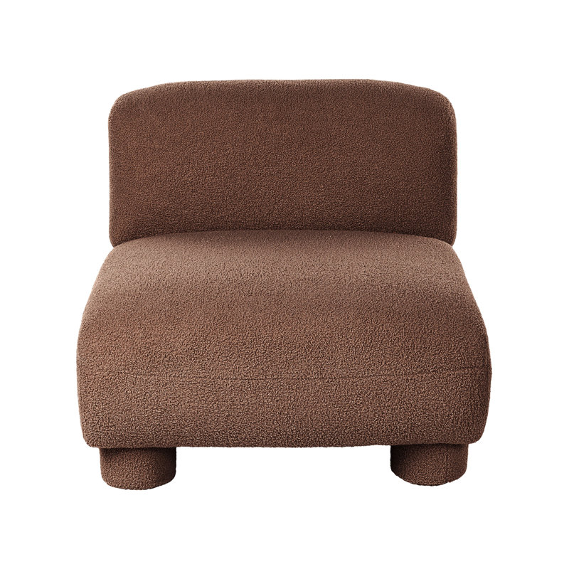 1-Seat Section Ceonna Off-White Boucle, Borwn Boucle, Borwn