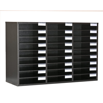 AdirOffice Manufactured Wood Compartment Mailroom Literature Organizer