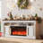 Fireplace TV Stand, Wooden Entertainment Center with Fireplace, Farmhouse Media Console with Storage Cabinets for Living Room-1381243499-1386980659