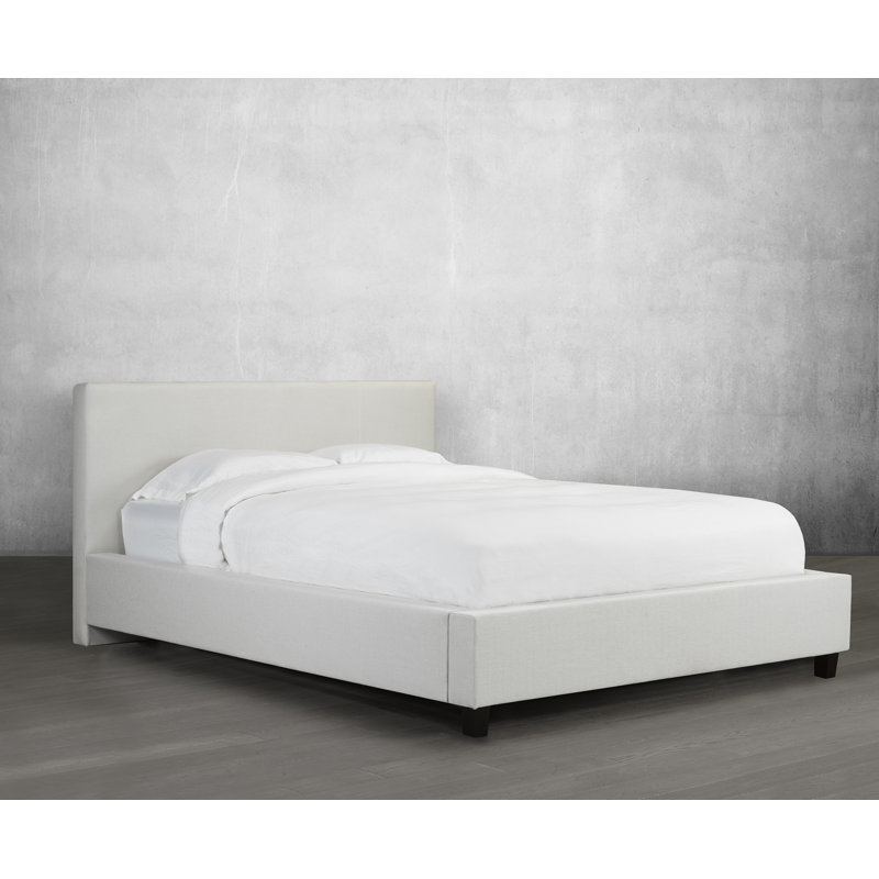Lit plateforme en tissu d’ameublement Kinderhook, Ardoise, Double