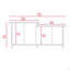 Table basse, tablette inférieure ouverte