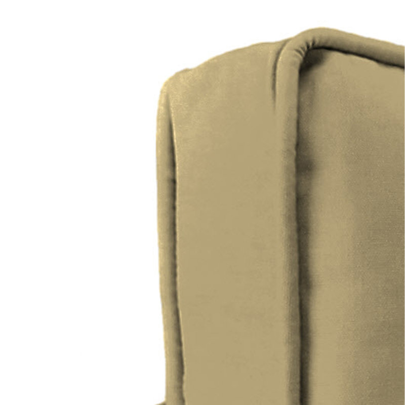 Sunbrella 22" x 45" Outdoor Deep Seat Cushion Set with Ties, Canvas Heather Beige
