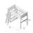  Foote Twin Solid Wood Loft Bed with Shelves-476942733