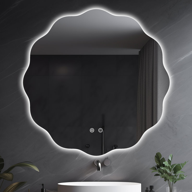 Miroir mural Wavy, 32 po x 32 po