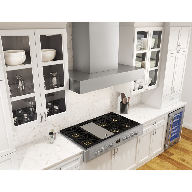 Roma Pro 36 in. 750 CFM Wall Mount Range Hood with TruHue in Stainless Steel, 36"