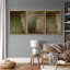 Subtile vert olive abstrait terre tons triptyque-252901040-252901041