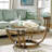 Twin Palms 3 - Piece Solid Wood Glass Top Living Room Table Set