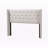 Andia Upholstered Button Tufted Headboard in Greyish Beige Finish, 50.68'' H X 81.61'' W X 3.92'' D