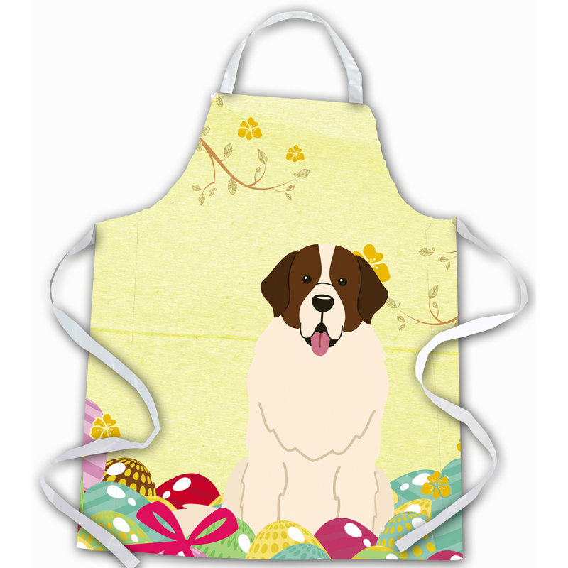 Tablier œufs de pâques, Blond / chocolat / crème, Chien de garde de Moscou