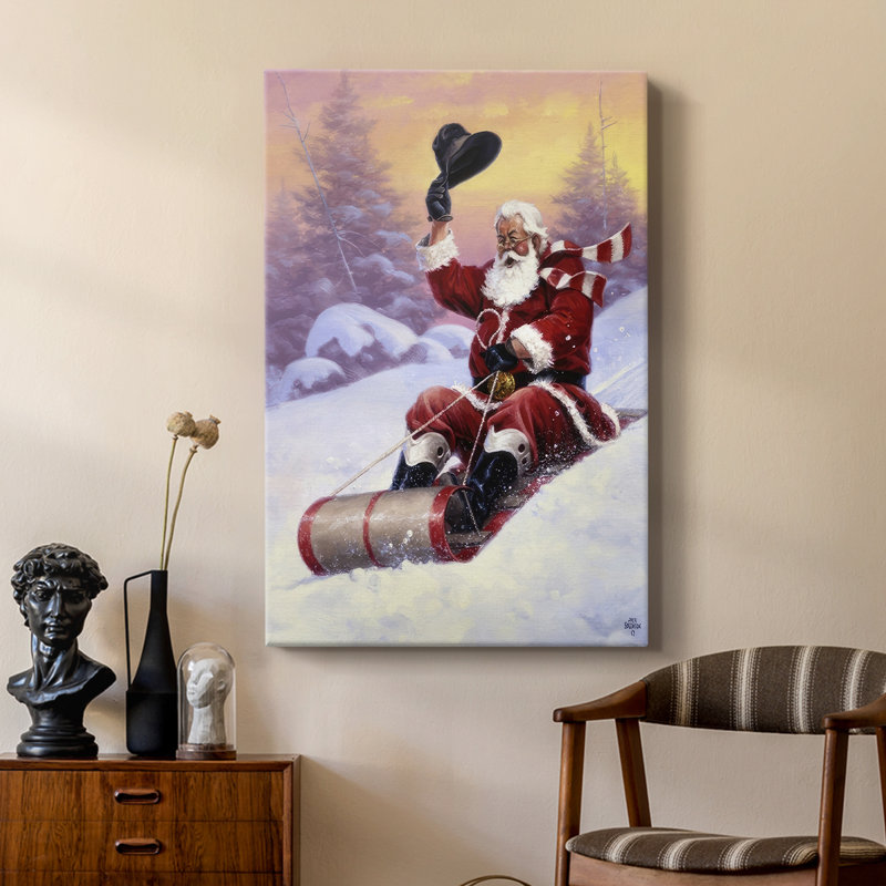 «Here Comes Santa» - galerie Cavas sur mesure, H 12 po x l 8 po