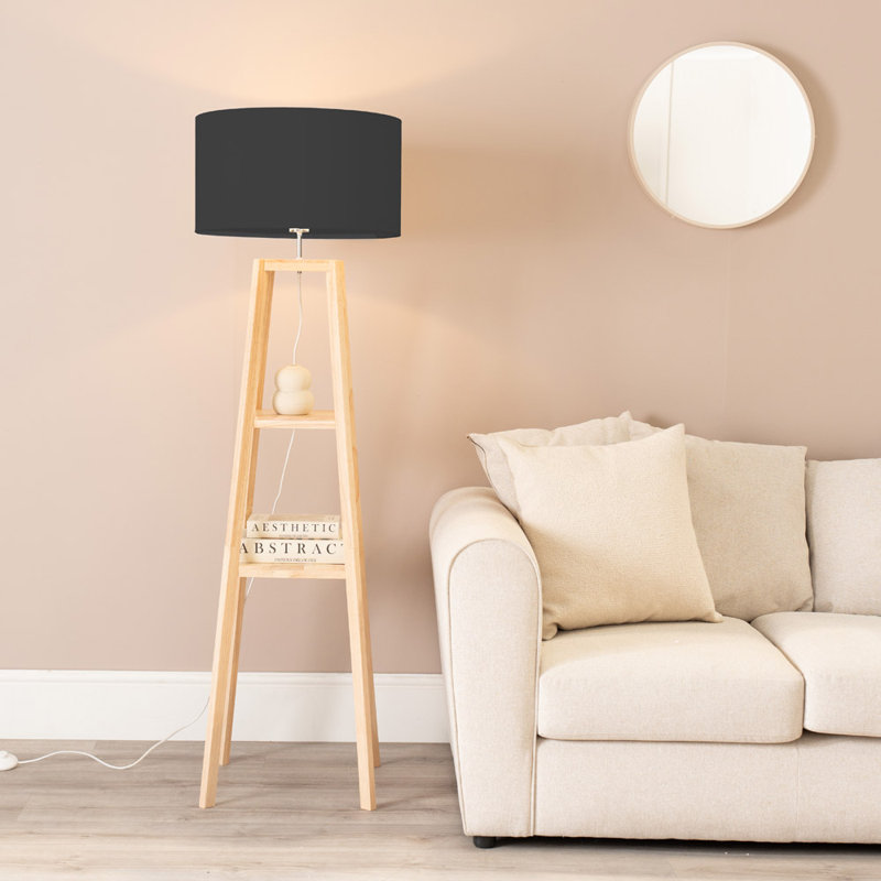 Ernstville 148cm Traditional Floor Lamp, Black
