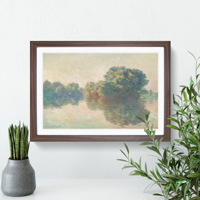 The Seine at Giverny by Claude Monet - Framed Print