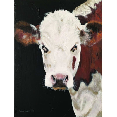 Portrait of a Hereford par Suzi Redman - reproduction d'art sur toile tendue