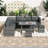 6-Piece Outdoor Sectional Sofa Set with Adjustable Backrests, Spacious Storage and Glass-Top Table-1811011890