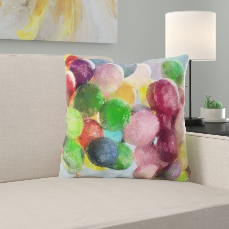 Housse de coussin d'extérieur carré Macrae, Microsuède, Intérieur 