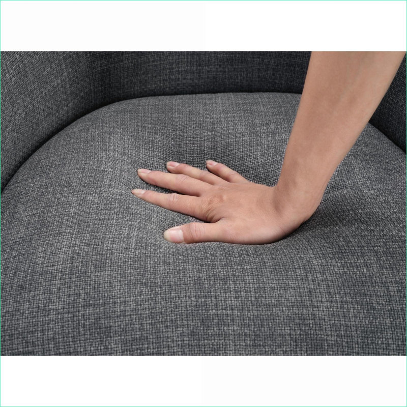 Chaise d'appoint rembourrée gris ardoise pour adultes, pieds en bois massif durable, sièges de chambre à coucher de salon contemporain, 1 pièce