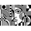 Papier peint géométrique monochrome à motif mural-396580305-396577322
