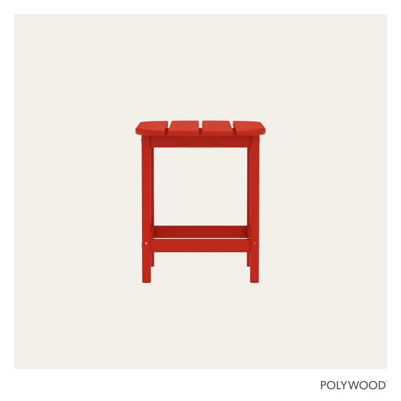 POLYWOOD South Beach 18" Side Table, Sunset Red
