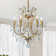 18'' 5-Light Classic/Traditional Lighting Fixture Antique Gold Ornate Crystal Chandelier