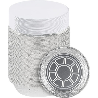 Disposable 7” Aluminum Foil Round Pans with Board Lids