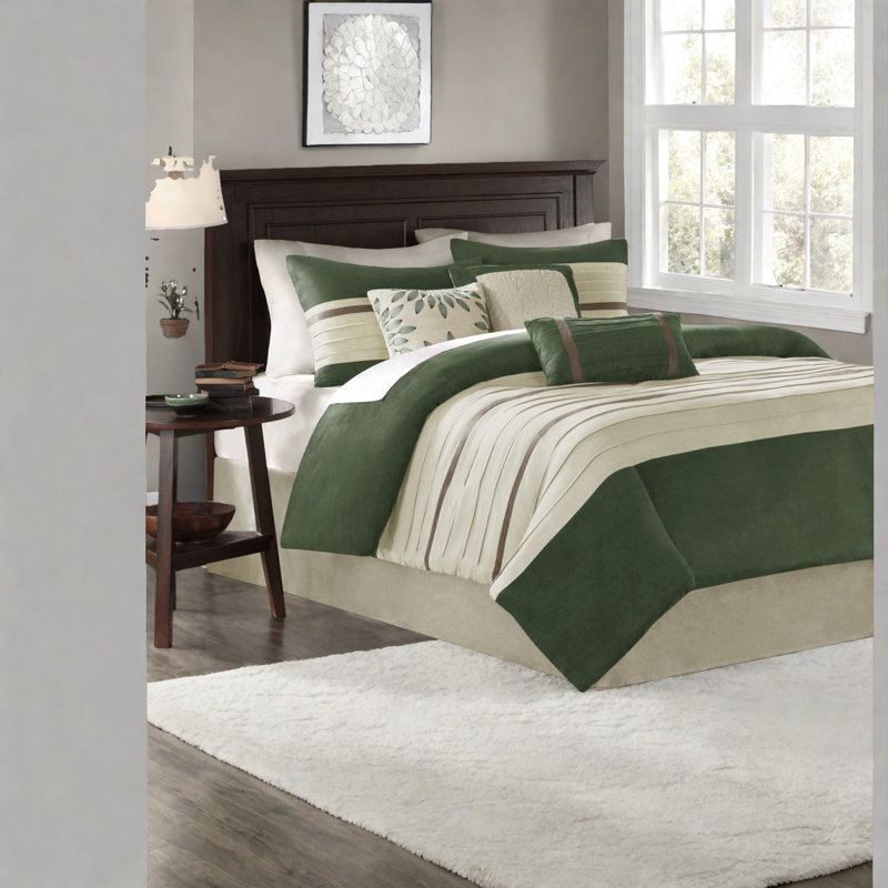 Soft Faux Suede Cal King Bedding Sets, Transitional Comfort For Home