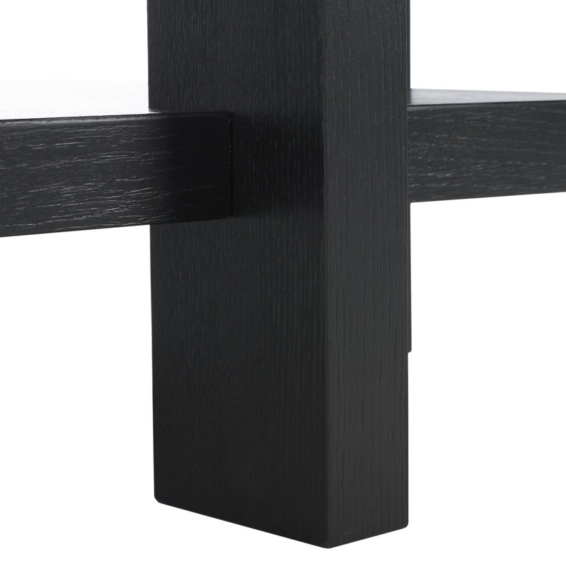 Quigley Square Wood Accent Table, Black