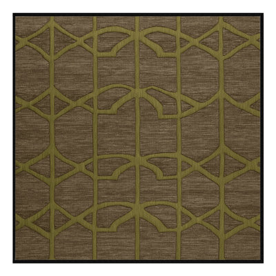 Tapis brun treillis lavable à la machine