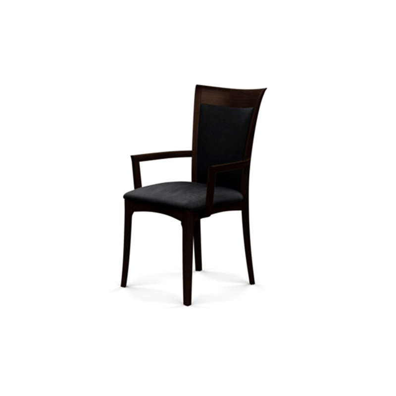 Morgan Upholstered Arm Chair, Smoke Cherry, Microseude Onyx