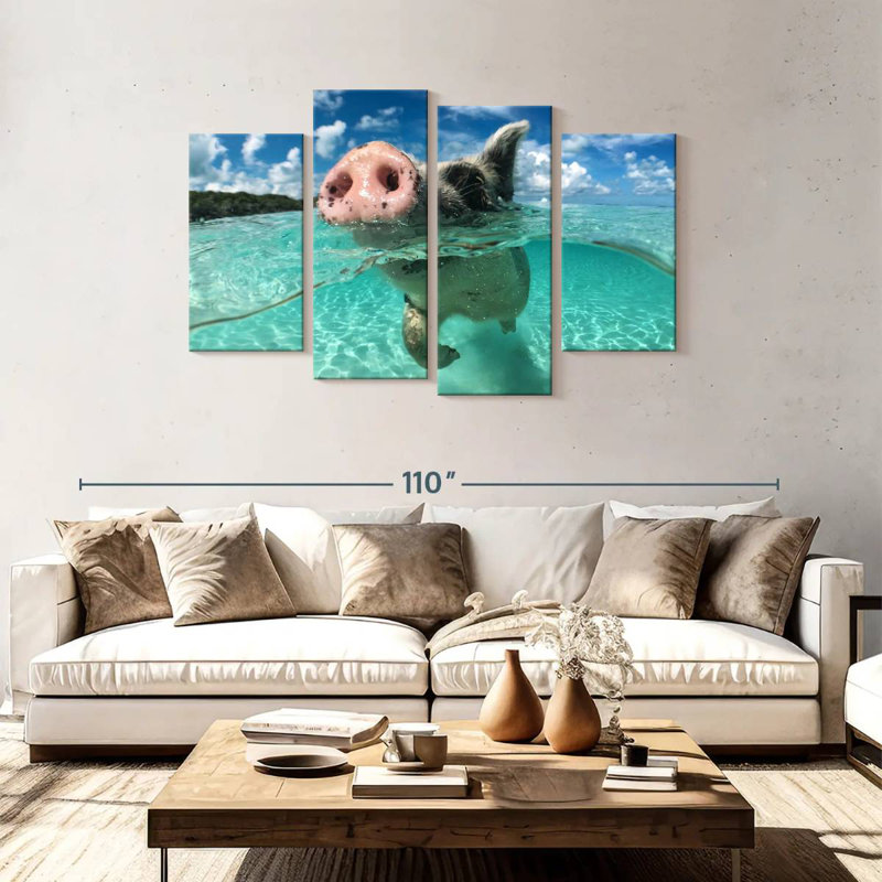 Cochon de natation, H 48 po x l 75 po