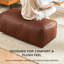 Florence 17" Cognac Bench Upholstered Pouf Ottoman-116415925