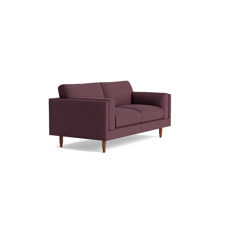 Skinny Fat Loveseat (70"), Performance Weave - Aubergine