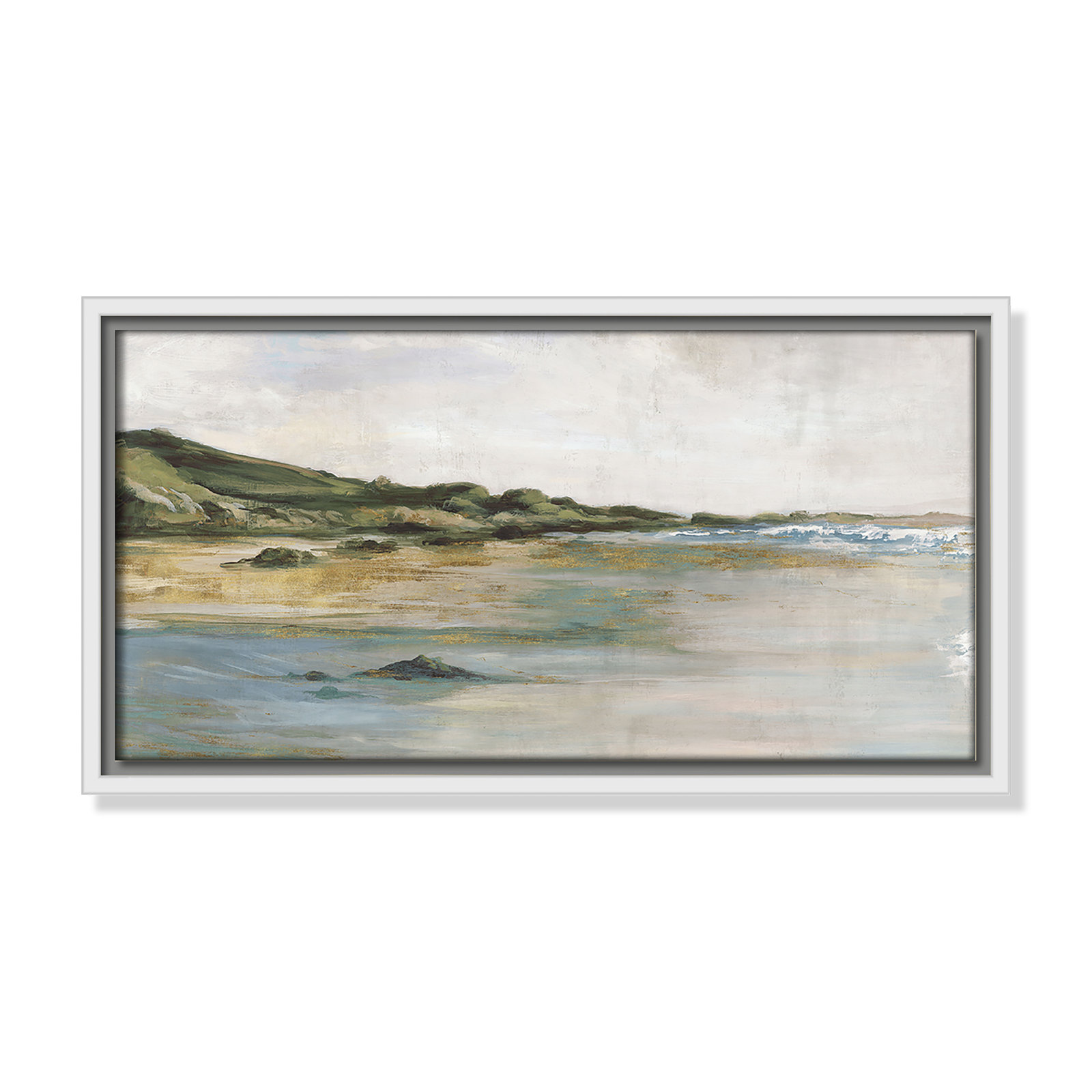 Cordoba "Tide's Edge" Print, 9.5" H x 17.5" W, White