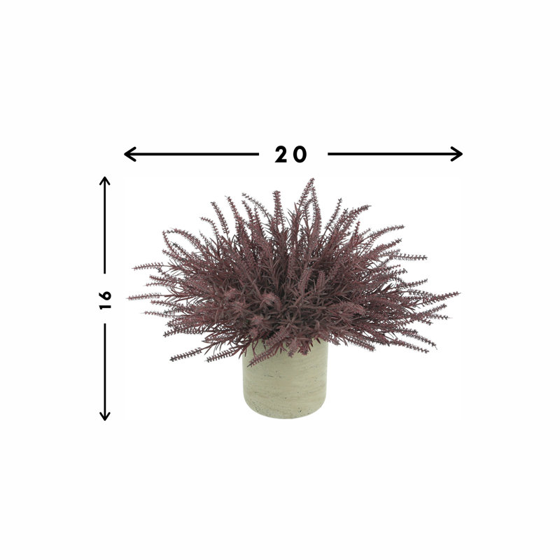 Faux Astilbe Plant in Fiberstone Vase