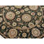 Hand-Knotted High-Quality Dark Green Round Area Rug
