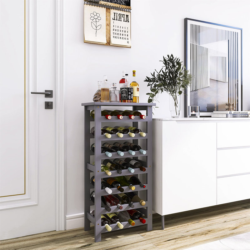 Jenai Wine Bottle Rack, Grey
