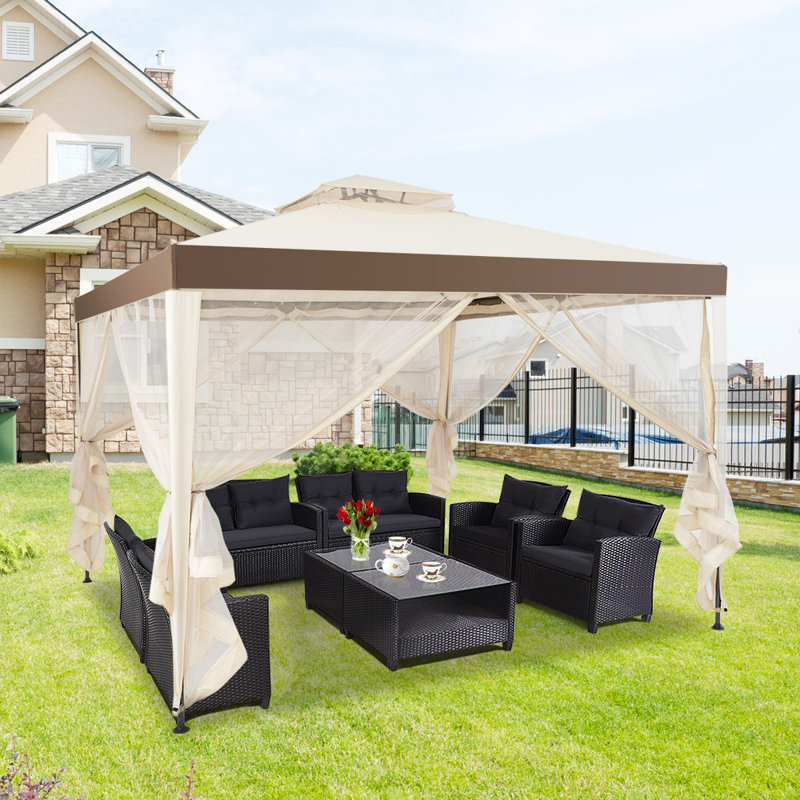 Ernstville 3m x 3m Iron Patio Gazebo