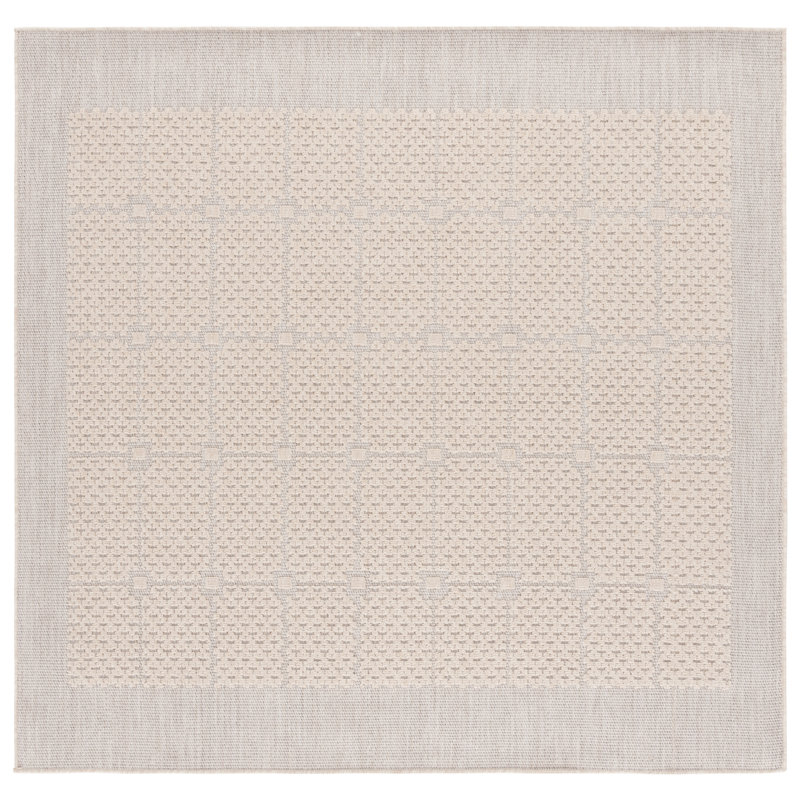 Konley Performance Solid Color Indoor/Outdoor Area Rug, Square 6'7"