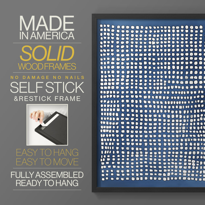 Abstract CCXVII Framed Print - Ready To Hang, 10" H x 8" W, Black