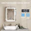 LED Bathroom Mirror Cabinet with Charging, Bathroom Storage Cupboard with Adjustable Shelves-1321196885-1321196886