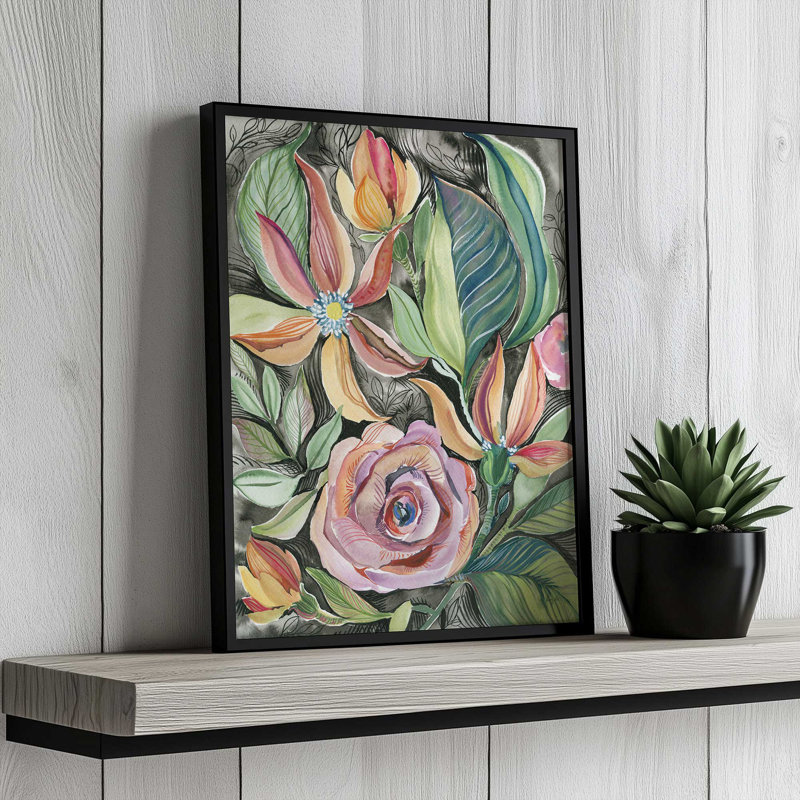 «Whimsical Garden» par Kristy riz, reproduction d'art, 18 W x 24 H, Silver, Framed Print