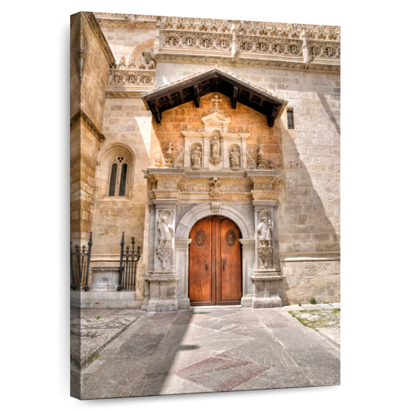 Porte de la cathédrale Aime Granada, H 51 po x l 34 po