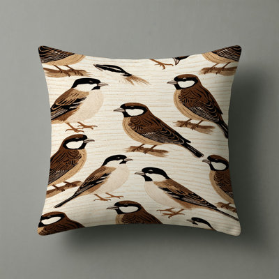 Birds Indoor and Outdoor Throw Pillow